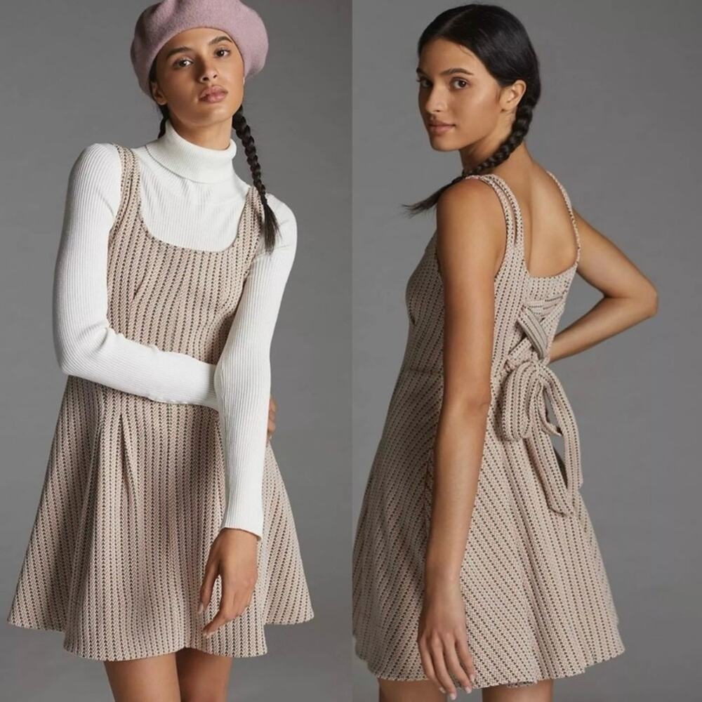 NWT Anthropologie Maeve Jacquard Mini Dress XS Petite